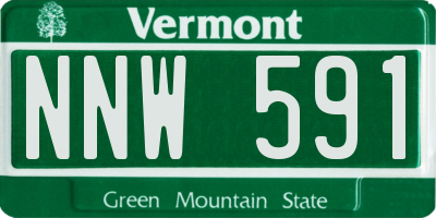 VT license plate NNW591