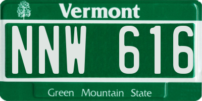 VT license plate NNW616