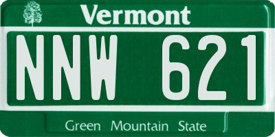 VT license plate NNW621