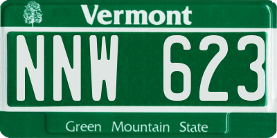 VT license plate NNW623