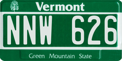 VT license plate NNW626