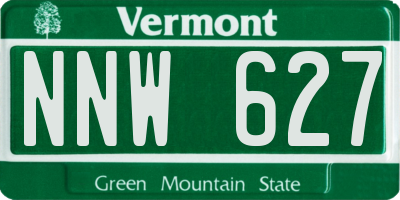 VT license plate NNW627