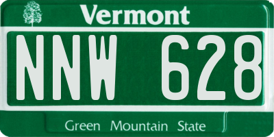 VT license plate NNW628