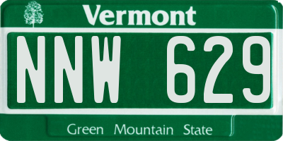 VT license plate NNW629
