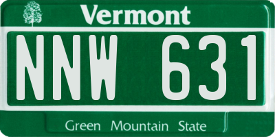 VT license plate NNW631