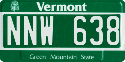 VT license plate NNW638