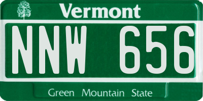 VT license plate NNW656
