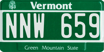 VT license plate NNW659