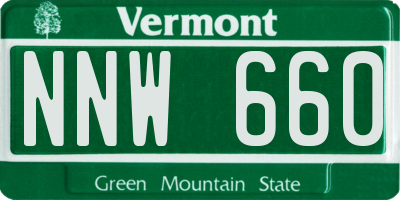 VT license plate NNW660