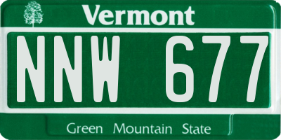 VT license plate NNW677