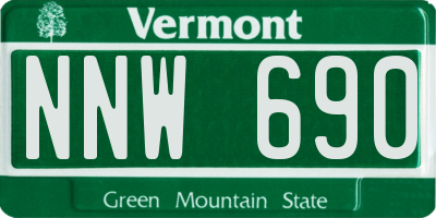 VT license plate NNW690