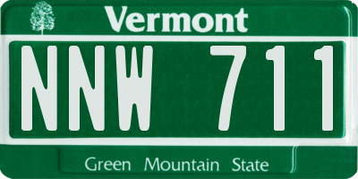 VT license plate NNW711