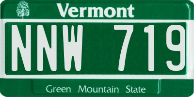 VT license plate NNW719
