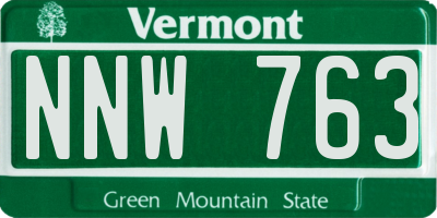 VT license plate NNW763
