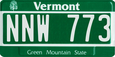 VT license plate NNW773