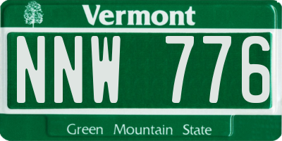 VT license plate NNW776