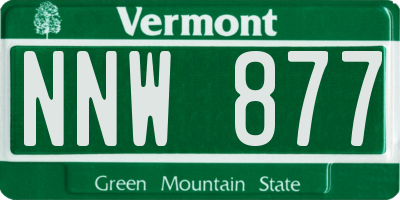 VT license plate NNW877