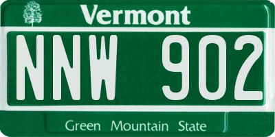 VT license plate NNW902