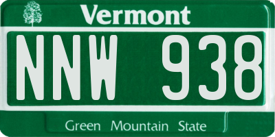 VT license plate NNW938