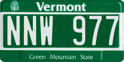 VT license plate NNW977
