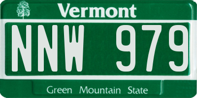 VT license plate NNW979