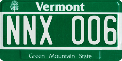 VT license plate NNX006