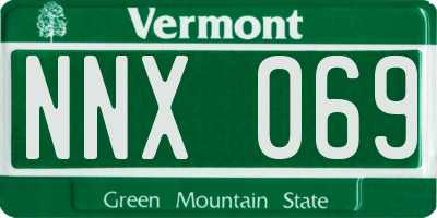 VT license plate NNX069
