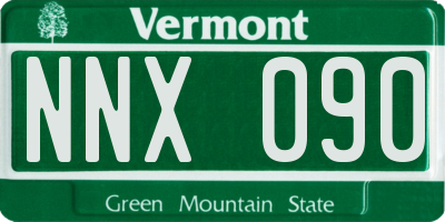 VT license plate NNX090