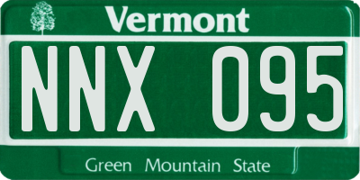 VT license plate NNX095
