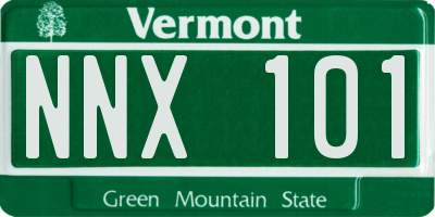 VT license plate NNX101