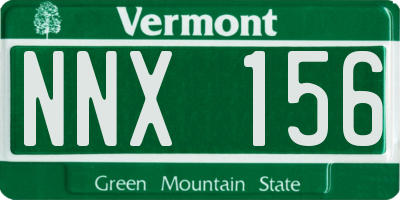 VT license plate NNX156