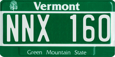 VT license plate NNX160