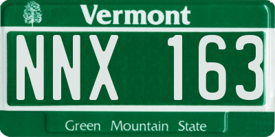 VT license plate NNX163