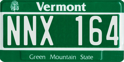 VT license plate NNX164