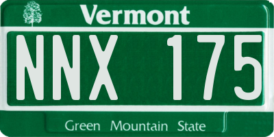 VT license plate NNX175