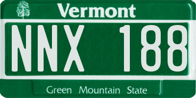 VT license plate NNX188