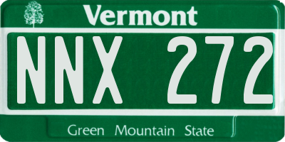 VT license plate NNX272