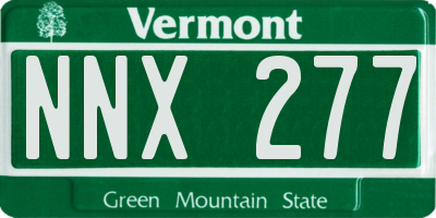 VT license plate NNX277