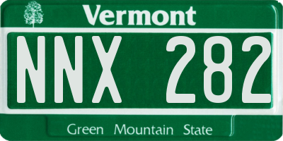 VT license plate NNX282