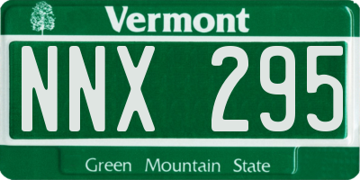 VT license plate NNX295