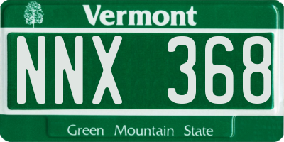 VT license plate NNX368