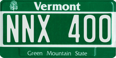 VT license plate NNX400