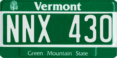 VT license plate NNX430