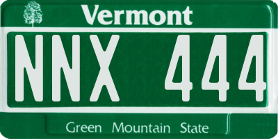 VT license plate NNX444