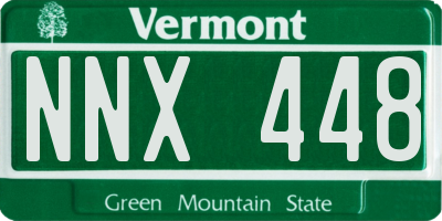 VT license plate NNX448