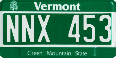 VT license plate NNX453