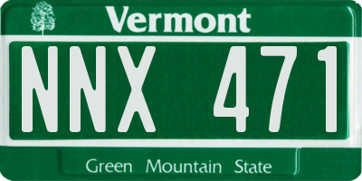 VT license plate NNX471
