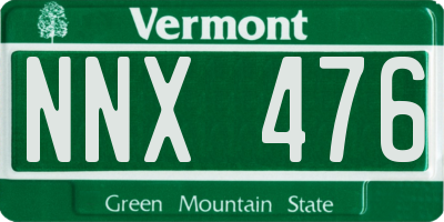 VT license plate NNX476