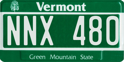 VT license plate NNX480