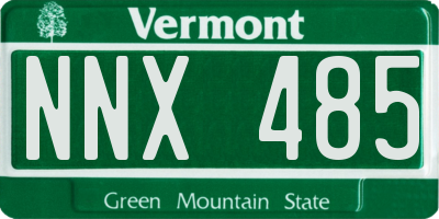 VT license plate NNX485